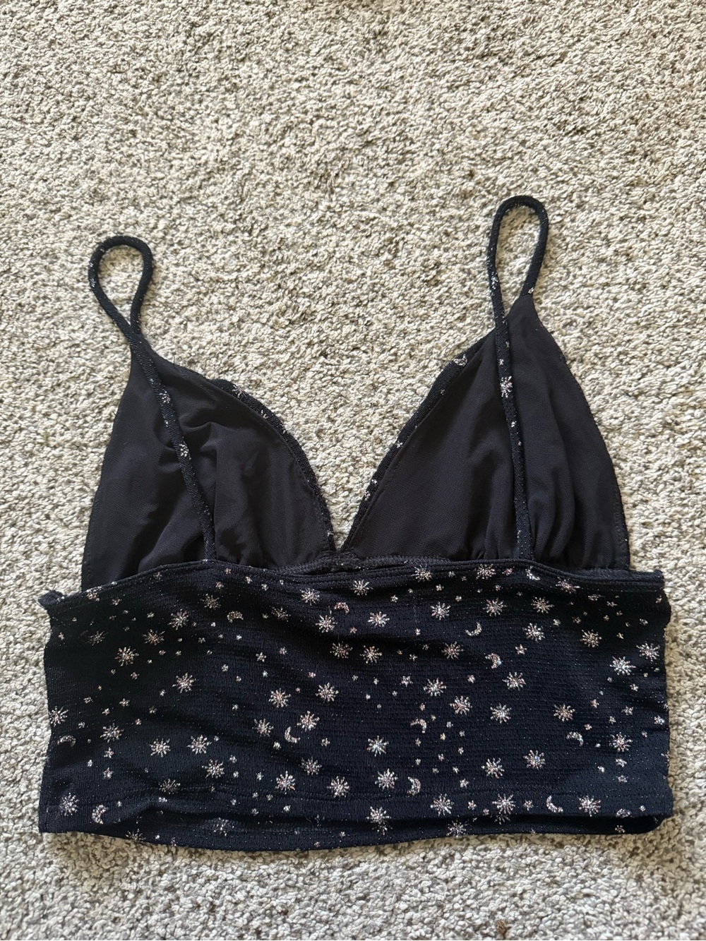 Urban Outfitters Black Top with Sparkle Trim - Picture 4 of 4